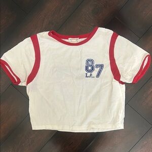 Teen Girl White and Red T-Shirt